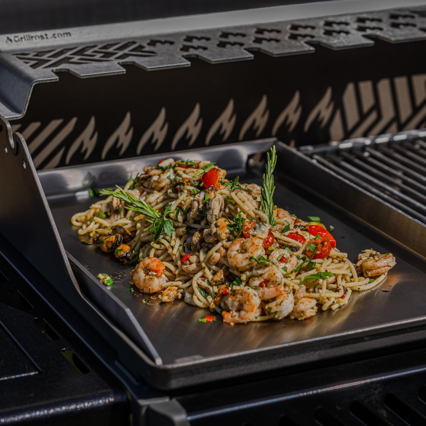 Stainless steel grill plate | Plancha 40x30cm - Universal size | 4mm solid - Made in Germany