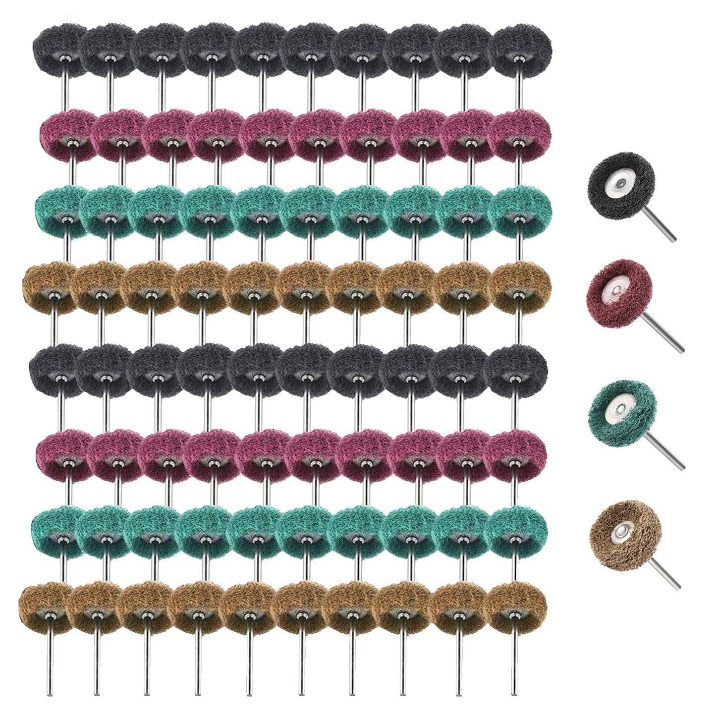 80 pieces 25mm grinding wheel polishing wheel for Dremel - metal grinding attachment with 3mm shank rotary tool