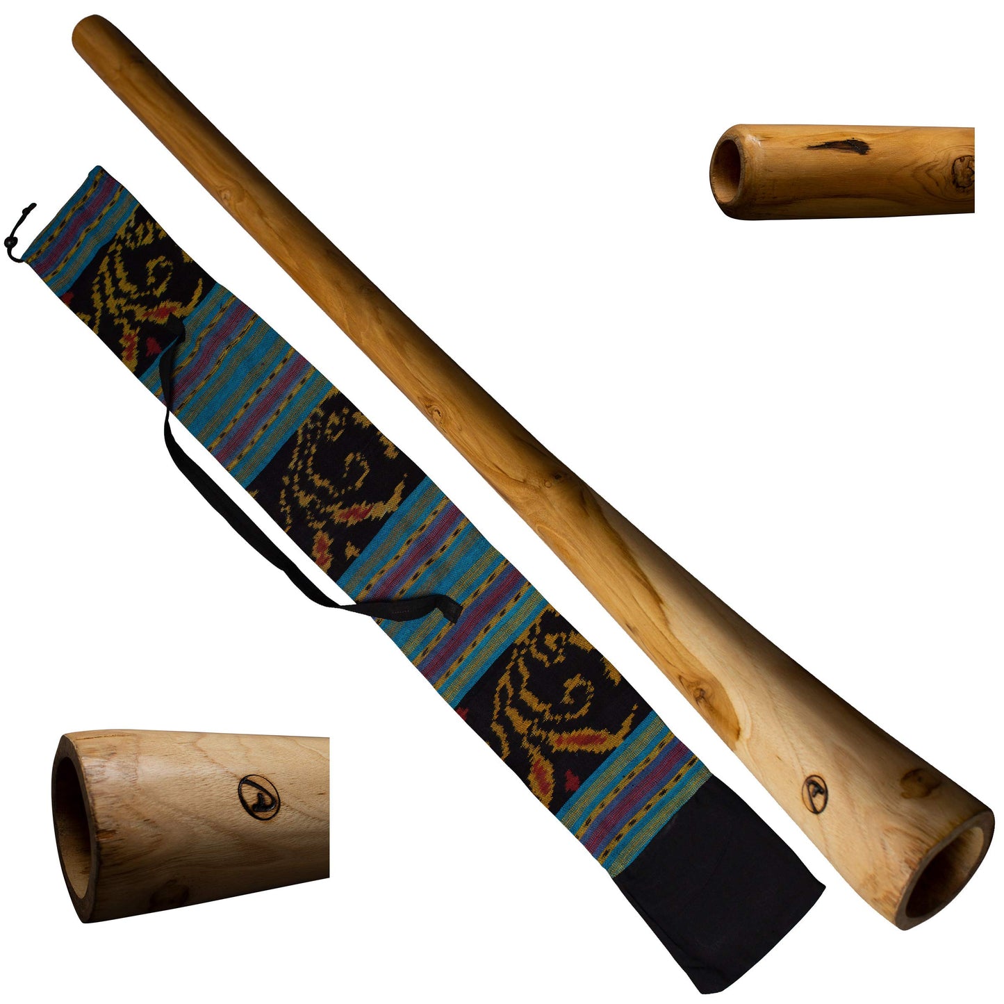 Australian Treasures - DIDGERIDOO: Natural Wood 120cm - including didgeridoo bag