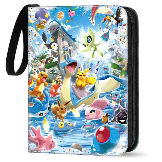Collectible card album, 50 pages, 400 card capacity. Portable, waterproof card holder folder for kids. Great gift for collectors.
