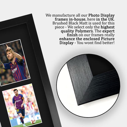HWC Trading Lionel Messi A3 Framed Signed Printed Autograph Picture Print Photo Display Gift For Barcelona Football Fans