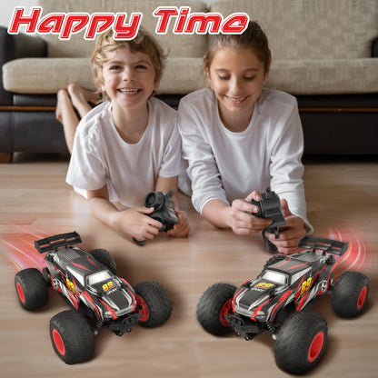 Fivejoy Remote Control Car for 3 4 5 6 7 8 years old, 20KM/H RC Off-Road Car, 2WD All Terrain 2.4GHz RC Truck with 2 batteries, Car Toy for 3 4 5 6 7 8 boys, Toy Gift for Kids.