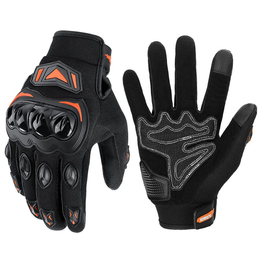 KEMIMOTO Motorcycle Gloves Men, Motorcycle Gloves with Knuckle Protector and Touchscreen, Sport Gloves for Men and Women, for Motorcycle, Bicycle, Scooter, Hunting