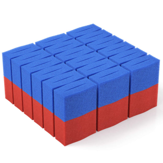 36x Replacement Filter Sponge for Oase BioTec 36 + Screenmatic | Set 18x Blue 18x Red - Koi Pond Replacement Sponges | Replacement Parts for Flow-through Filter Water Clarifier