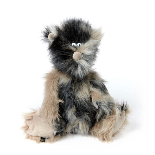 sigikid 39736 Bear ACH Good! Edition 23, BeastsTown plush toy: collect, gift, play, cuddle, recommended for children and adults aged 3 to 99 years, beige/black/bear, 38x16x14cm