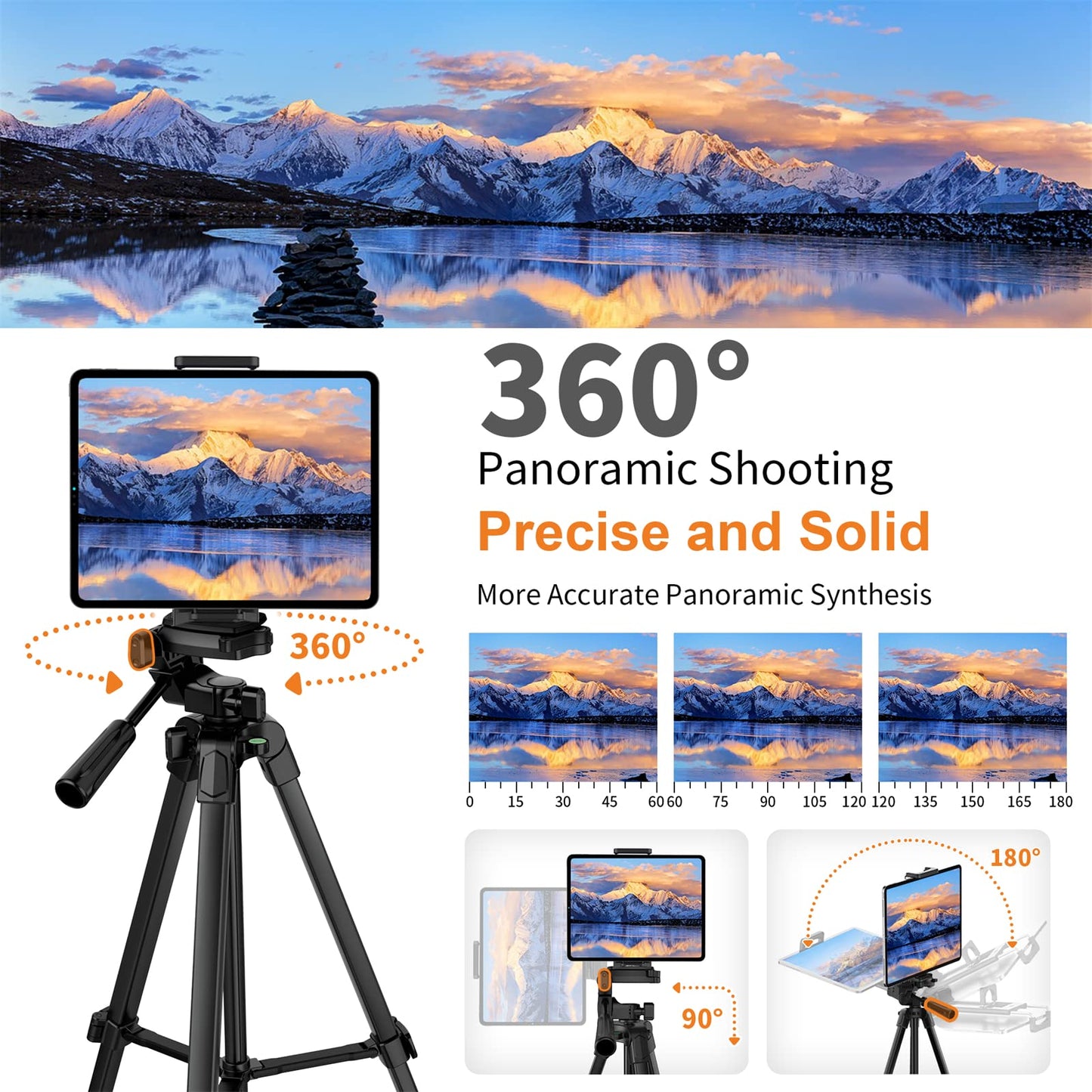 Mobile Tripod, Upgrade 172cm/67inch Camera Tripod for Smartphone iPad with Phone Holder and Remote Control, Lightweight Tripod Stand for iPhone/Samsung/Huawei/Ringlight