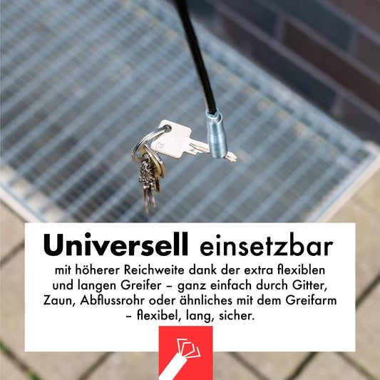 JOAM Claw Grabber (200 cm) - extra secure and comfortable grip thanks to the ergonomic handle - drain snake - universally applicable - telescopic grabber for household and work - grasping arm