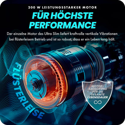 Bluefin Fitness Ultra Slim Power Vibration Plate | Innovative Vibro Shaper | 5 Programs + 180 Levels | Full Body Workout | Quiet Home Fitness Equipment | Easy to Store | Compact Design