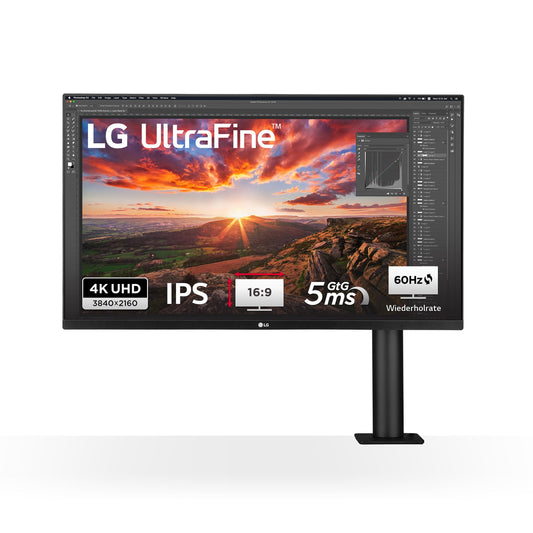 LG 32UN880K Monitor 32 inch Ultra HD 4K Ergo, IPS, 3840x2160, HDR 10, DCI-P3 95%, Ergo Stand adjustable in all directions, 10W Stereo speakers