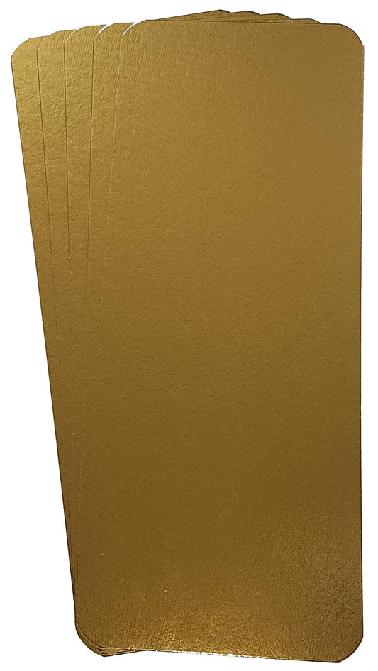 25 salmon trays 185 x 530 mm gold/silver for vacuum-sealing.