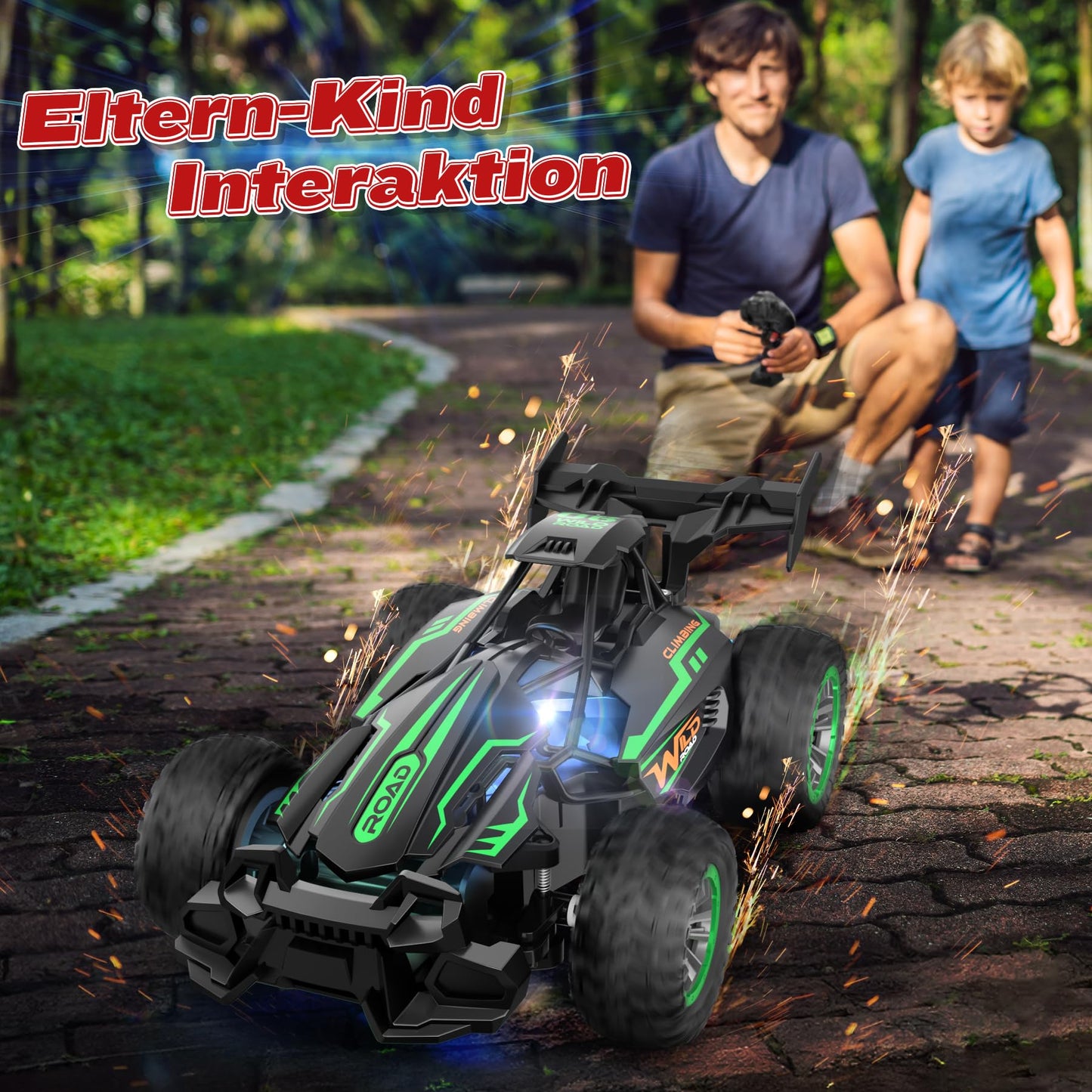 Perbabe Remote Control Car, 2.4GHz 20+KM/H Rc Car 2WD All Terrain Off-Road RC Car With Rechargeable Battery RC Truck for 3 4 5 6 7 8 9 10 Years Old Kids Terrain Play Toy Gift.