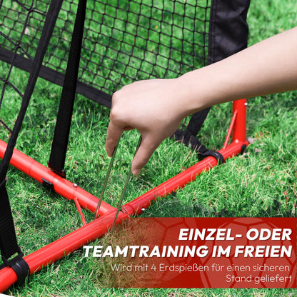 A11N 2-in-1 Football Training Tool - 2.1m x 1.5m portable football rebounder, double-sided for team or solo football training.