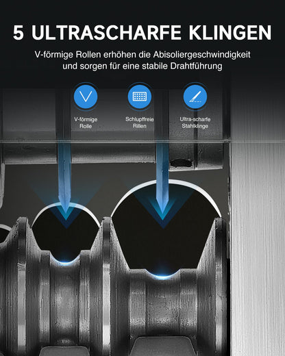 CREWORKS Electric Cable Stripping Machine 180W for 1.5-30mm copper wires, Automatic Cable Stripper Wire Stripping Tool for 0.06-1.2 inch copper wire recycling, 5-channel cable peeling machine.