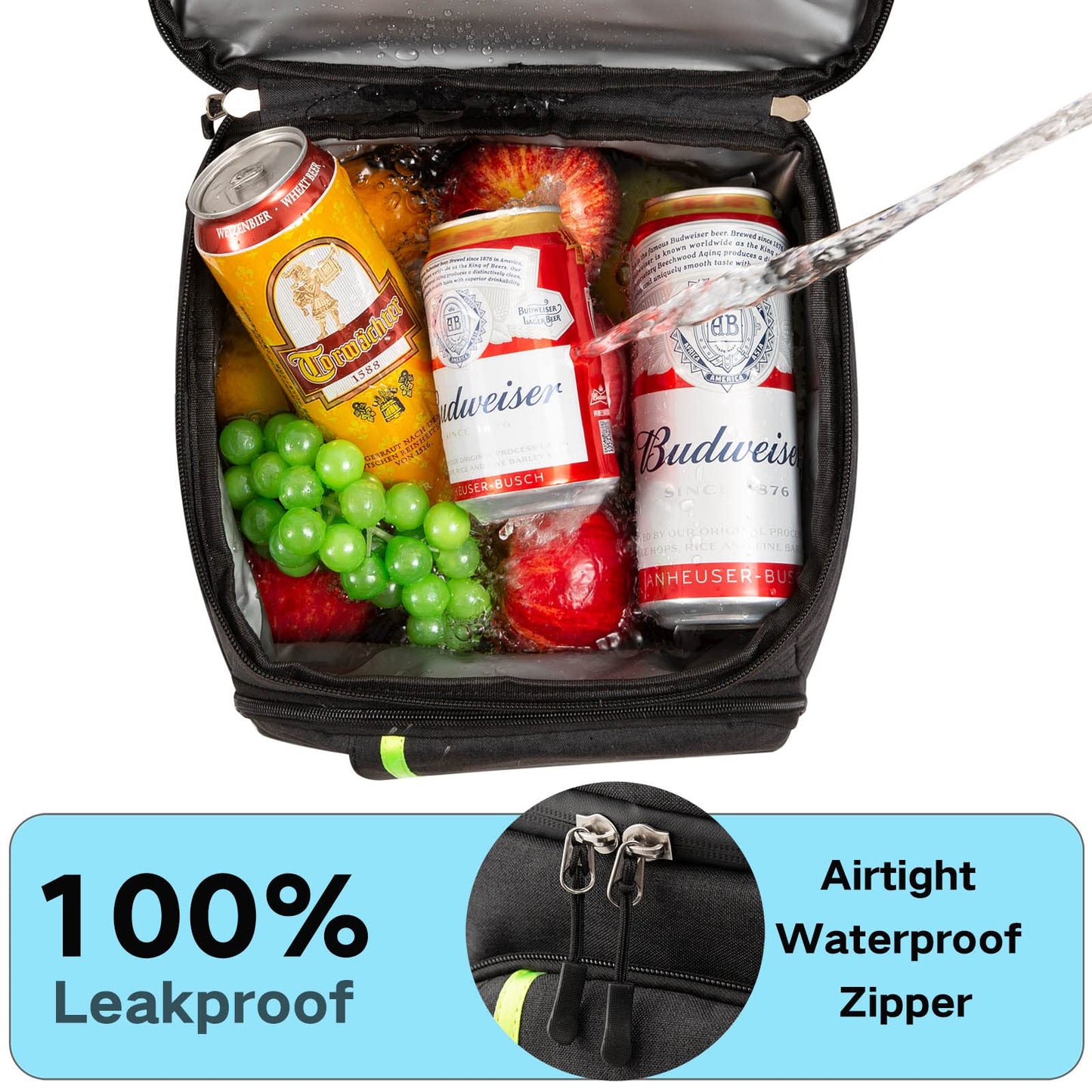 PENGDA Cooler Backpack Large - 30L Cooler Backpack Insulated Picnic Bag Waterproof Ultralight Picnic Backpack Men Women Cooler Bag for Camping, BBQ, Hiking, Picnic (Black)
