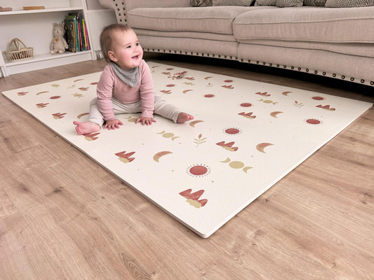 LITTLE LEMON - Stylish Play Mat Moon | Extra Large Puzzle Mat 180x120 cm | XL Pieces 62 cm | BPA and Toxin-Free Baby Crawling Mat