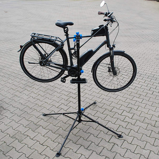 HELLO E-Bike assembly stand, repair stand, stand adjustable in height, foldable, 60 kg.
