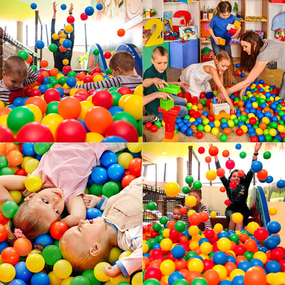 LittleTom 3000 balls for ball pit - 7cm plastic balls children play balls - baby ball for grasping - plastic balls for ball pit bounce house ball pool - baby toy set for trampoline play tent playpen