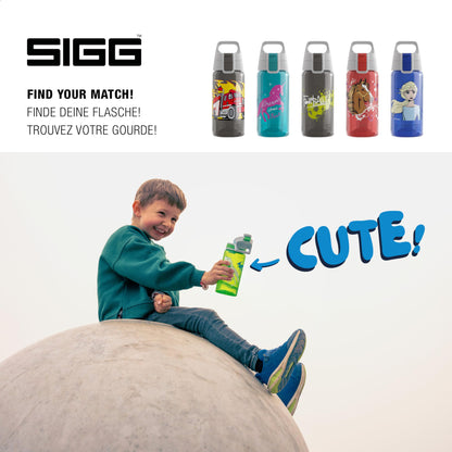 SIGG - Kids Water Bottle - Viva One Hot Speed - Suitable for Carbonated Drinks - Leak-proof - Dishwasher Safe - BPA-free - Sports & School - Blue - 0.5L