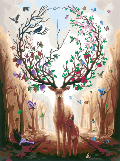 Ravensburger CreArt 20273 - Magic Deer - Paint by Numbers for Adults, DIY Painting Kit with Brush and Acrylic Paints, Gift for Women and Men, Painting for Adults.