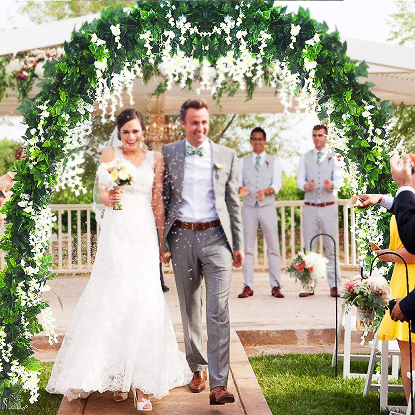 Forever Speed rose arch trellis garden rose support made of powder-coated steel, garden decoration and embellishment climber weatherproof black (2 pieces)