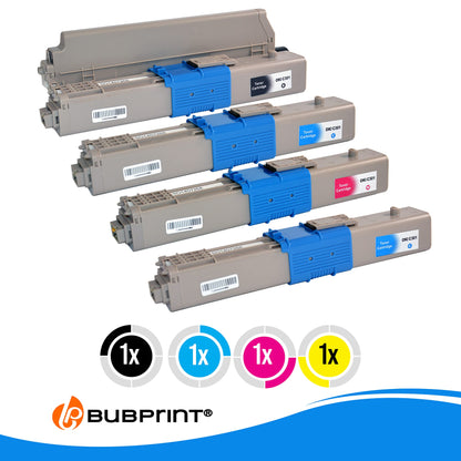 Bubprint 4 Toner compatible as replacement for Oki C301 C301DN C321 C321DN MC332 MC332DN MC340 MC342 MC342DN MC342DNW - 44973536 44973535 44973534 44973533 Set