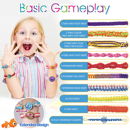 Euclidean Cube Friendship Bracelet Making, Whale-shaped DIY Jewelry Craft Kits for Girls aged 8-12, bracelets, kids crafting kits
