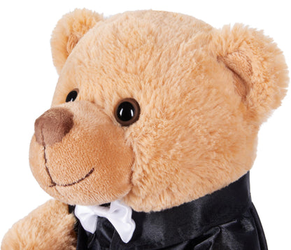 BRUBAKER Teddy Bear Wedding Couple - 25 cm Bride and Groom Teddy Set - Gift for Wedding and Engagement - Wedding Gift for the Couple - Plush Toys in Tuxedo and Wedding Dress