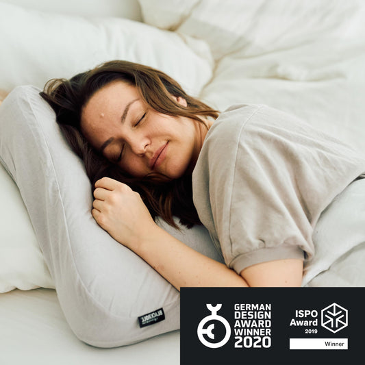 BLACKROLL® Recovery Pillow Set Climate (50 x 30 cm), pillow with additional Climate cover, ergonomic head pillow with Travel Bag, neck pillow made of Viscose Memory Foam, Made in Germany.
