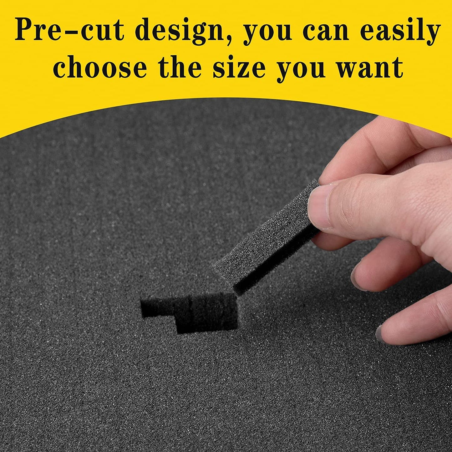 GIONAR grid foam cube foam, 2 pieces 400 x 300 x 50mm/2 pieces 400 x 300 x 10mm, tool case camera case foam, case insert, tabletop miniatures, tools