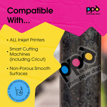 PPD 50xA4 Inkjet Label Film, Semi-Transparent, Self-Adhesive for Inkjet Printers PPD-39F-50