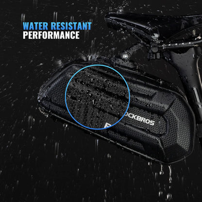 ROCKBROS Bicycle Saddle Bag Water Resistant 3D Hard Shell Bike Seat Bag with Quick Release for MTB Road Bike 1.8L
