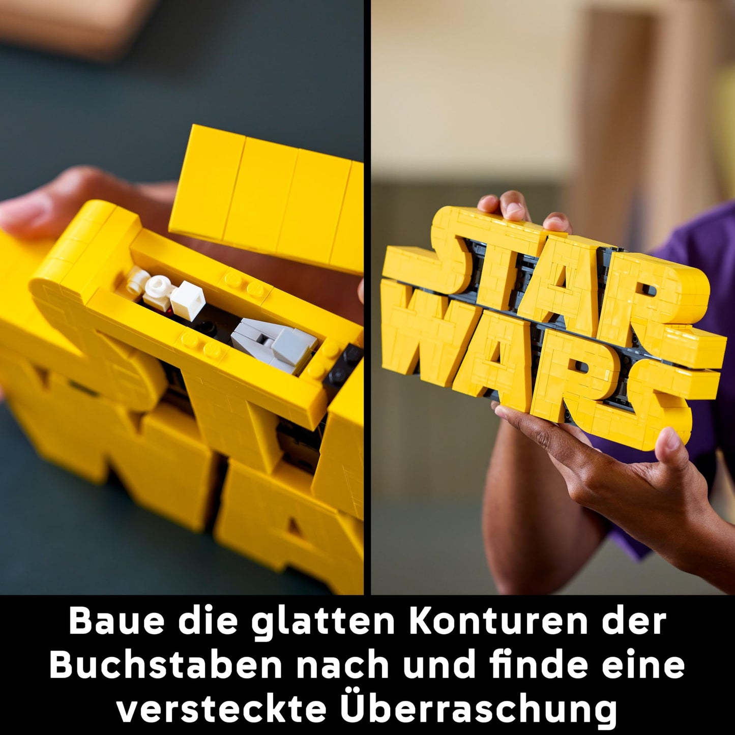 LEGO Star Wars 75407 Star Wars Logo Brick - Collectible building set for adults - Pop culture model - Display piece for office - Gift idea for adult and teen fans
