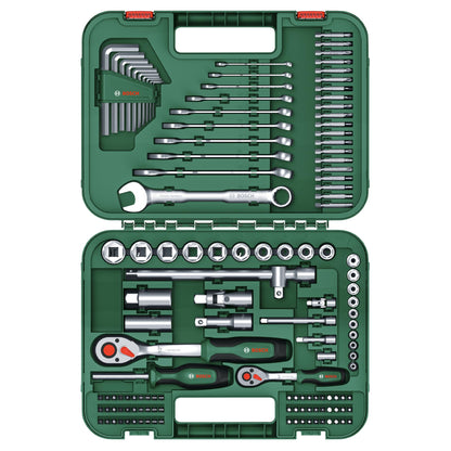 Bosch Advanced 132-piece Hand Tool Set (for screwing and fastening tasks; High-quality materials; Ergonomic design; long lifespan)