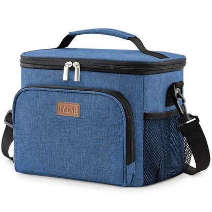 Lifewit Insulated Cooler Bag, Reusable Lunch Bag, Portable Ice Chest, Tote Bag, Leakproof, with Adjustable Shoulder Strap for Adults for Work/Picnic, Dark Blue 15L, 24 Can