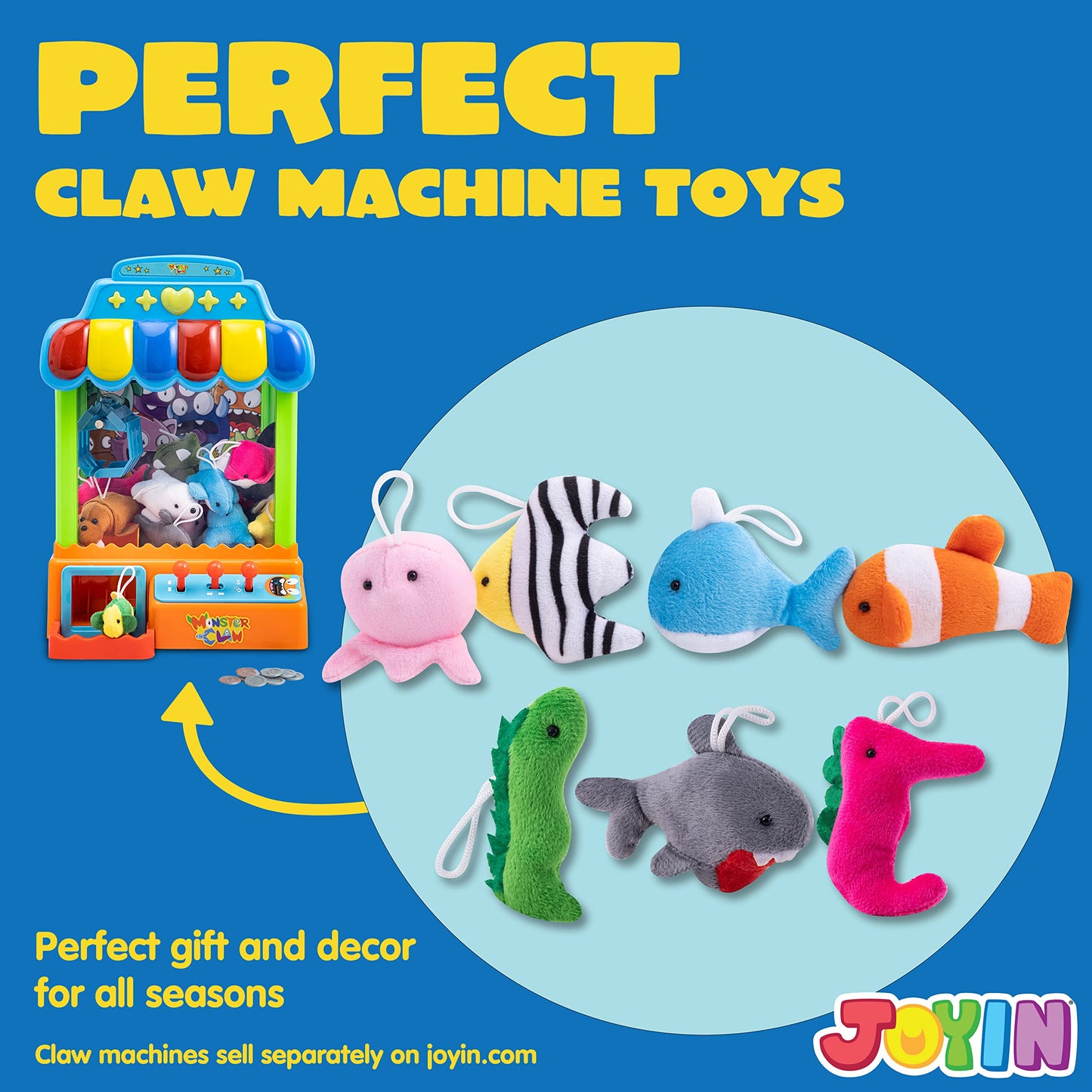 JOYIN 24 Piece Mini Plush Animals, Sea Creatures for Kids' Birthday Party, Small Stuffed Animals, Small Gifts for Kids, Advent Calendar Fillers, Party Favors for Kids Birthday 3+ Years.