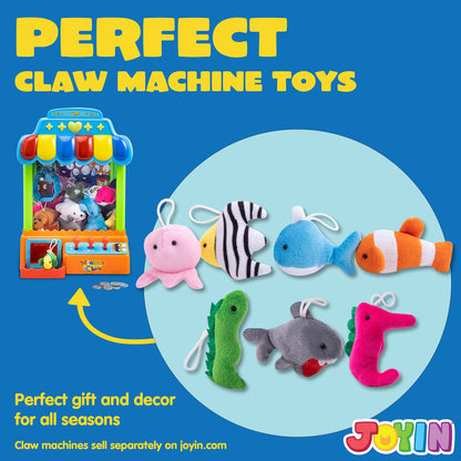 JOYIN 24 Piece Mini Plush Animals, Sea Creatures for Kids' Birthday Party, Small Stuffed Animals, Small Gifts for Kids, Advent Calendar Fillers, Party Favors for Kids Birthday 3+ Years.