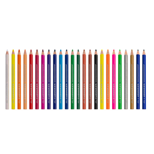 Eberhard Faber 518424 - Colored Pencils Set TRI Winner, 24 break-resistant color pencils, including 2 writing pencils