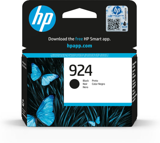 HP 924 (4K0U6NE) Black Original Ink Cartridge, for HP OfficeJet Pro 8124e, 8122e, 8132e, 8135e, 8134e, 8125e All-in-One Printer
