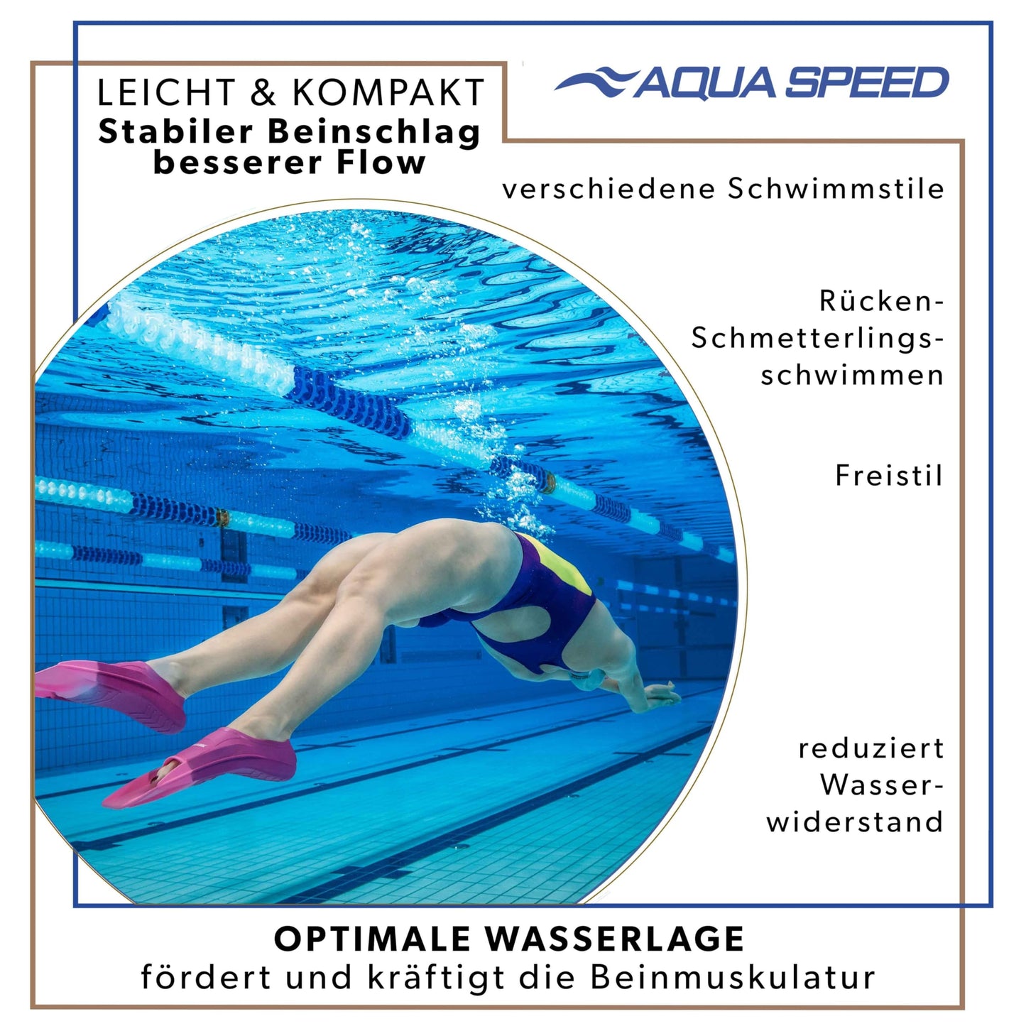 Aqua Speed training fins + Ultrapower backpack | Swim fins | Short fins | Color: silver/26 Size: 31/32