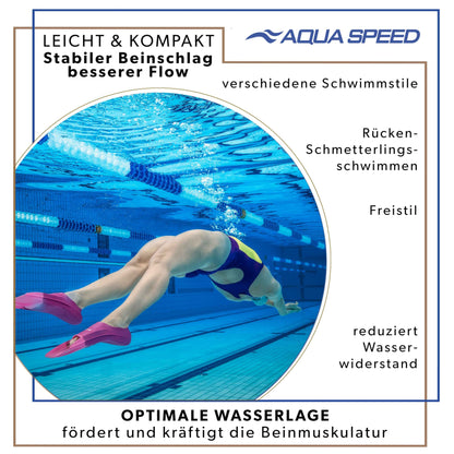 Aqua Speed training fins + Ultrapower backpack | Swim fins | Short fins | Color: silver/26 Size: 31/32