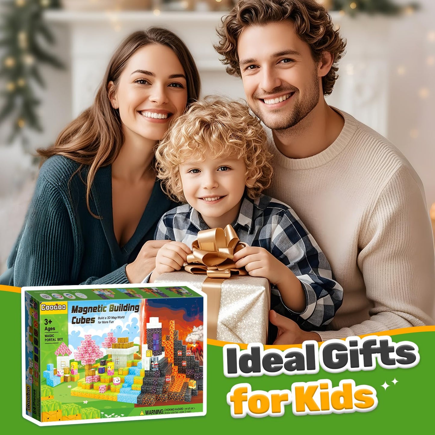 Magnetic building blocks - Build My Magnetic World Magic Portal Set, Magnetic Tiles Toddler Toys Outdoor Toys for Boys and Girls ages 3+, Creative Kids Games Children's Toys