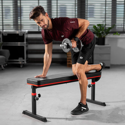 Hop-Sport Folding Adjustable Weight Bench - Home Workout Bench, Fitness Equipment for Strength Training & Bench Press, supports up to 200 kg.