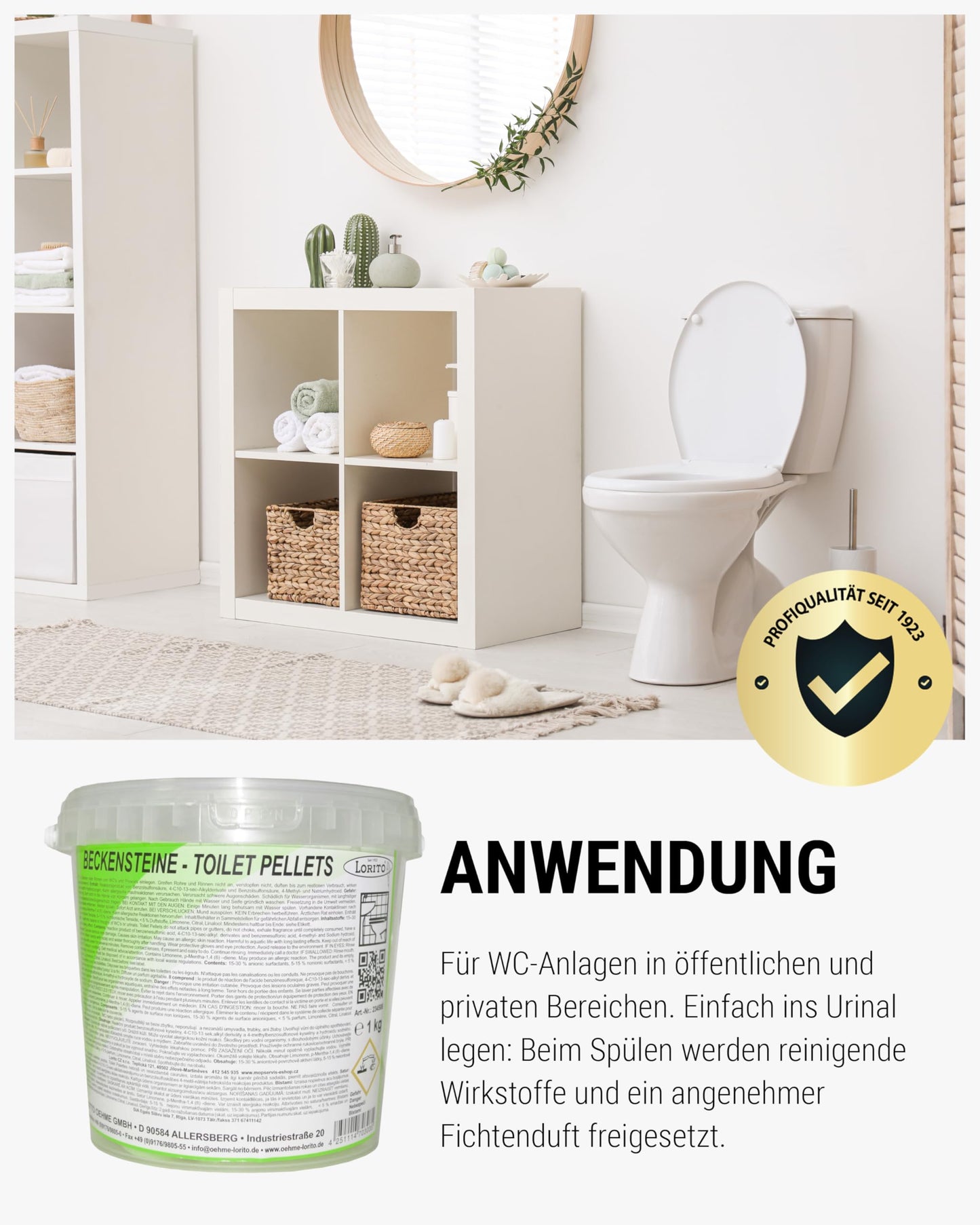 Parrot urinal stones advantage pack 1 kg - Urinal stones with spruce scent for freshness in the toilet, Suitable for private bathrooms, gastronomy & public facilities, Biodegradable