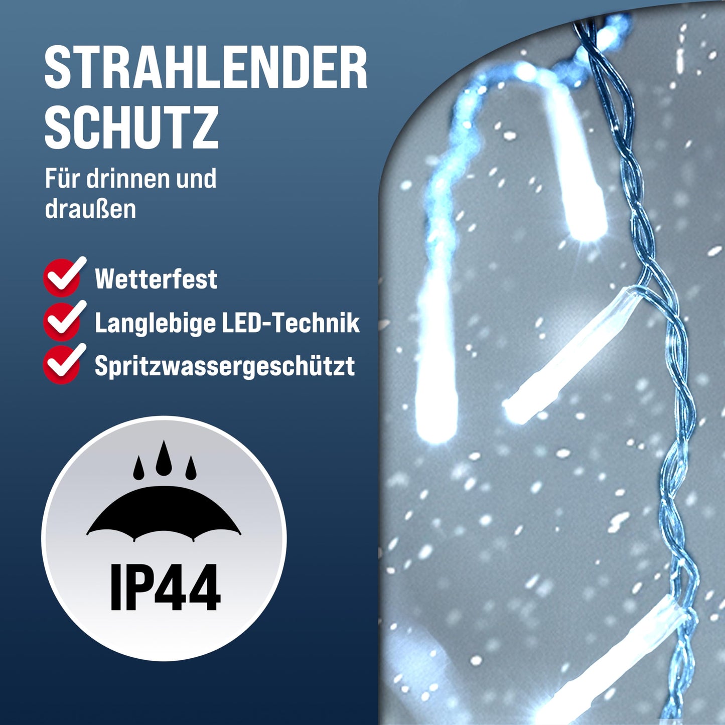 MONZANA® 200 LED string lights 20m Christmas tree outdoor indoor timer 8 modes dimmable remote control IP44 window decoration Christmas lighting cool white