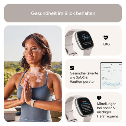 Google Fitbit Sense 2 - Smartwatch for women/men - Fitness watch with built-in GPS and phone function - Fitness tracking with stress management, EKG, and sleep analysis - compatible with Android/iOS