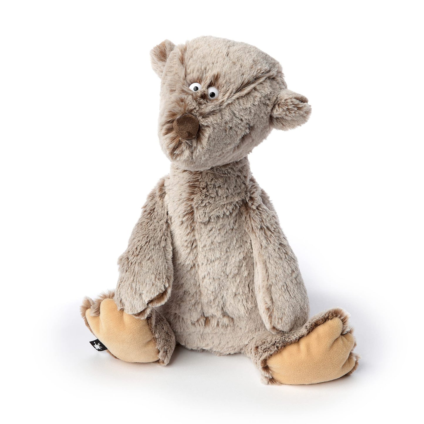 SIGIKID 39679 Ah Good Edition BeastsTown Bear for girls, boys, and adults. Recommended plush toy for ages 2 and up. Beige-Grey/Bear.