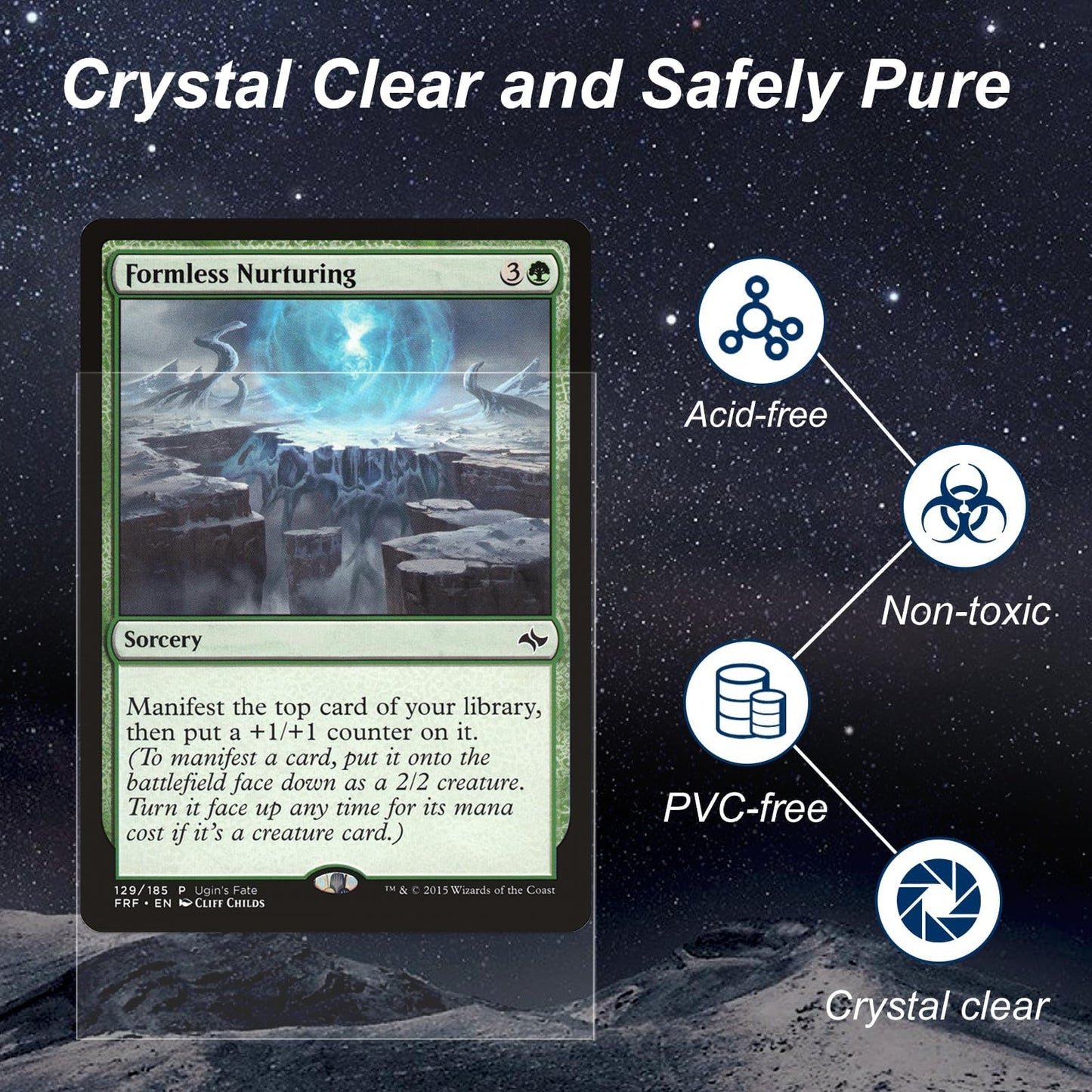 1200 pack of card sleeves, perfectly fitting inner sleeves, ideal for double sleeving, trading card sleeves compatible with MTG, TCG, baseball, and football cards.