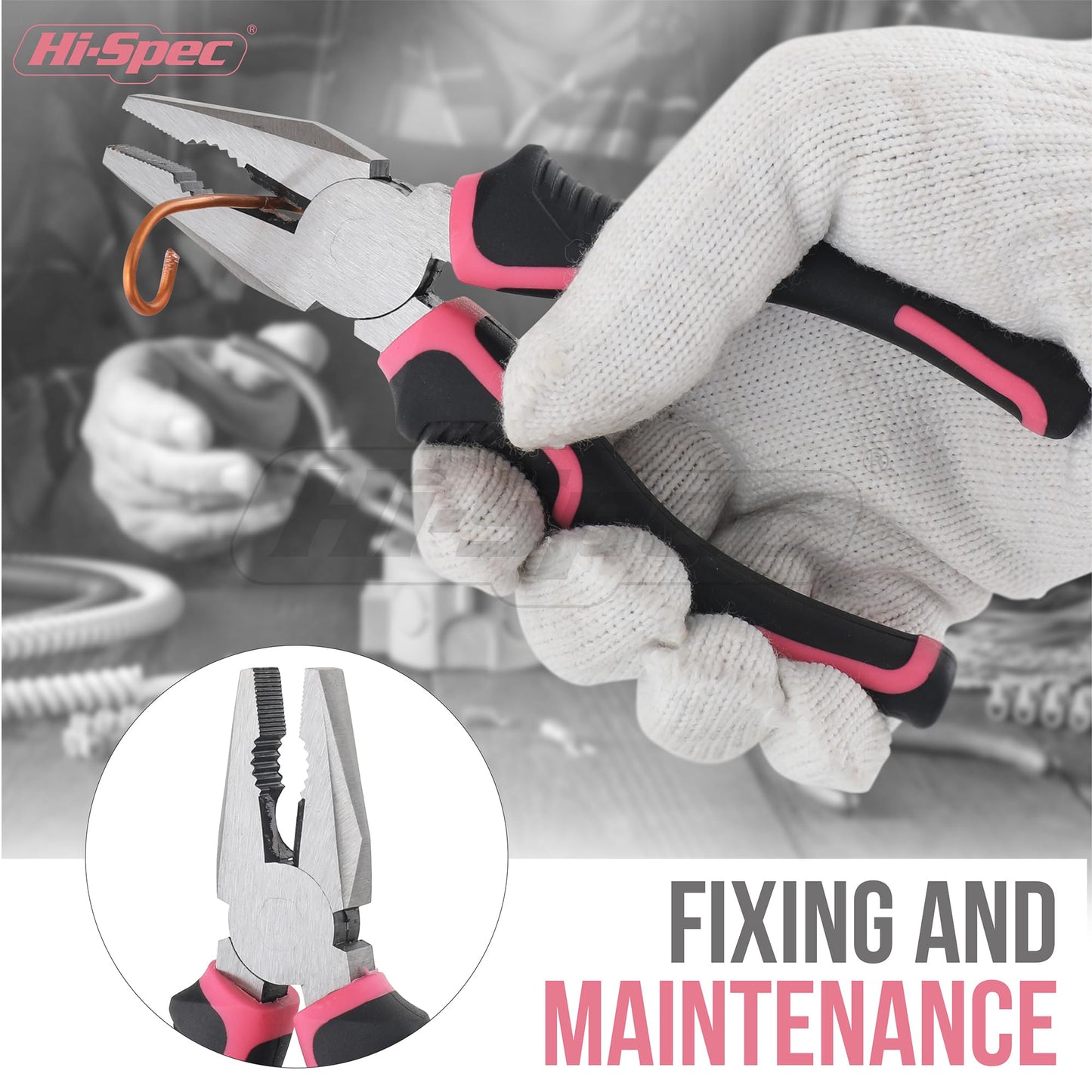 Hi-Spec 30-piece women's tool kit with 12V pink cordless drill, hammer, and screwdrivers - tool set for household, garden, & hobby.