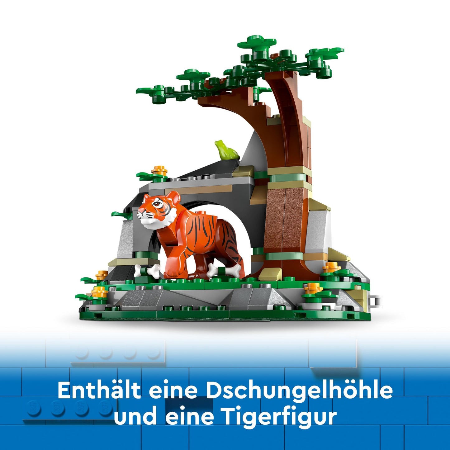 LEGO City Jungle Explorer Truck, construction and playset for kids aged 6 and up, cool birthday gift, truck toy with 3 adventurer minifigures and tiger 60426.