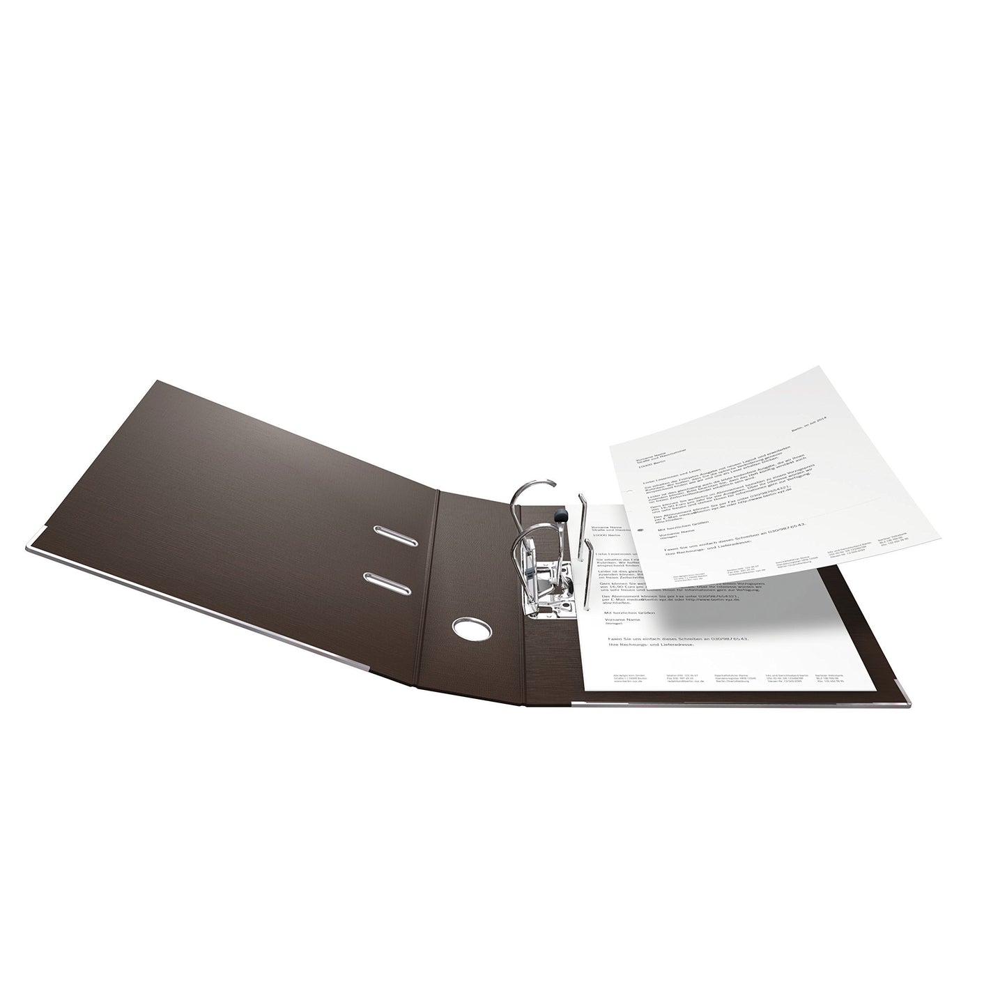 Original Falcon 10-pack Chromocolor Premium folders. Made in Germany. Plastic cover outside and inside 8 cm wide DIN A4 brown ring binder file folder office folder plastic folder